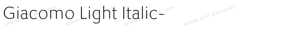 Giacomo Light Italic字体转换